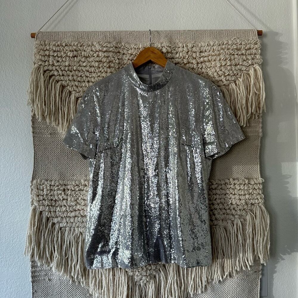 Galvan London Galaxy Sequin Top